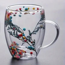 Load image into Gallery viewer, FLOWER GLASS MUG  - LARGE
