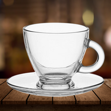 Load image into Gallery viewer, CLARA GLASS TEAPOT &amp; GLASS TEACUP &amp; SAUCER
