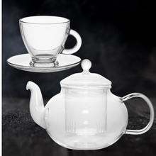Load image into Gallery viewer, CLARA GLASS TEAPOT &amp; GLASS TEACUP &amp; SAUCER

