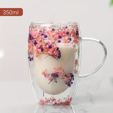 Load image into Gallery viewer, FLOWER GLASS MUG  - LARGE
