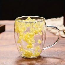 Load image into Gallery viewer, FLOWER GLASS MUG  - LARGE
