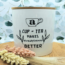Load image into Gallery viewer, TEA QUOTE CANISTERS
