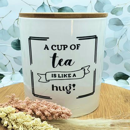 TEA QUOTE CANISTERS